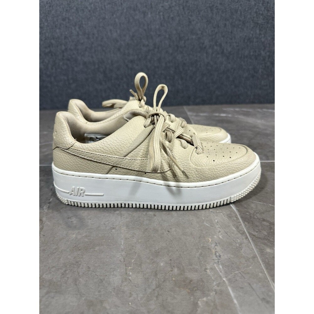 Nike Air Force 1 Sage 2 Low Desert Ore White Leather Shoes Women Size 8 B40